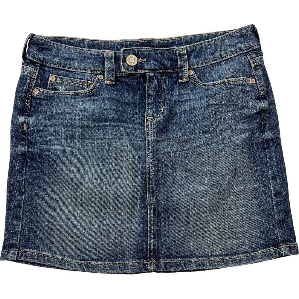 Gap Factory Women Denim Jean‎ Skirts Blue Mini Skirt Size 1